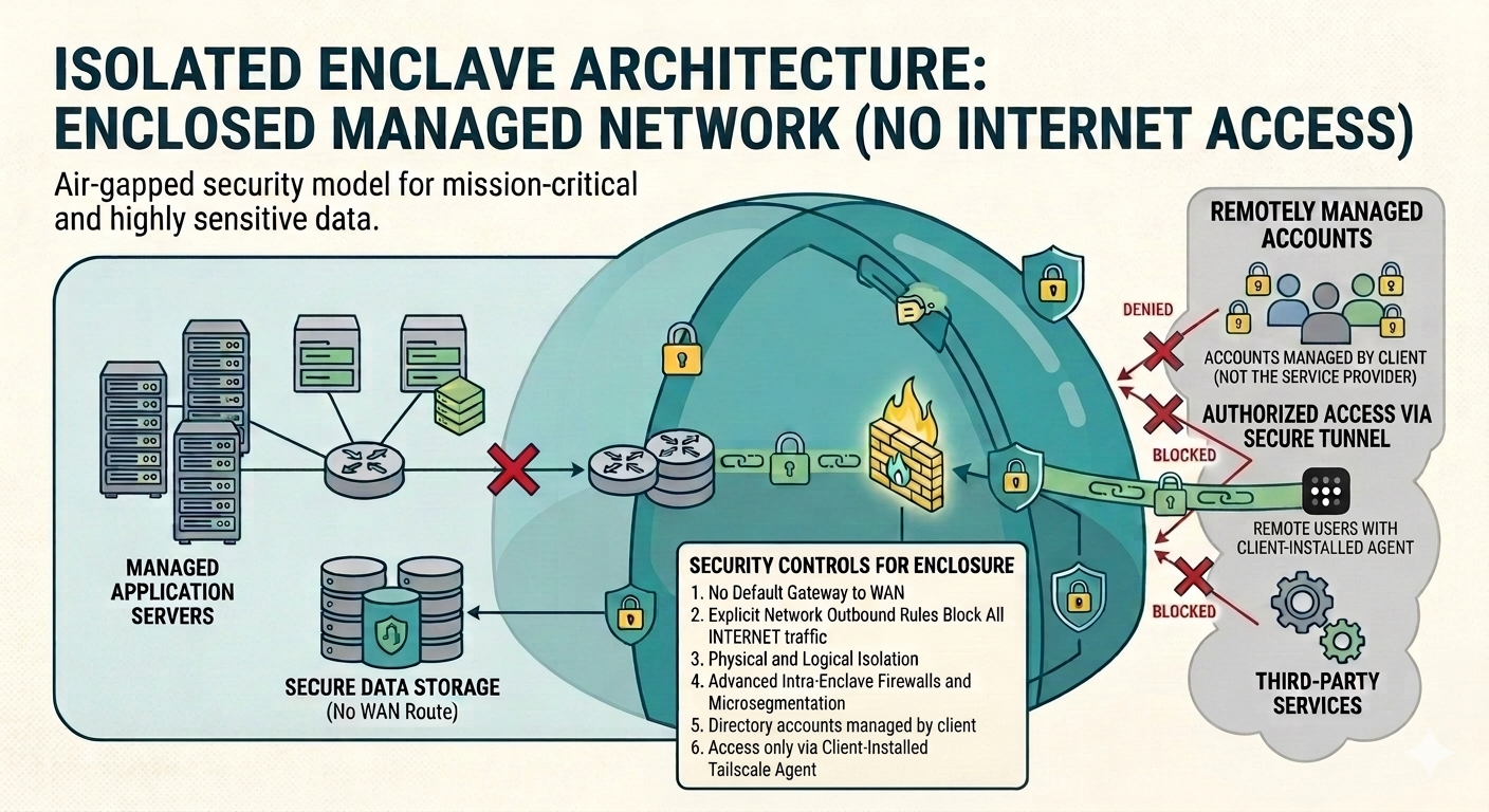 CoreNet Infrastructure Isolated Enclave Architecture Diagram